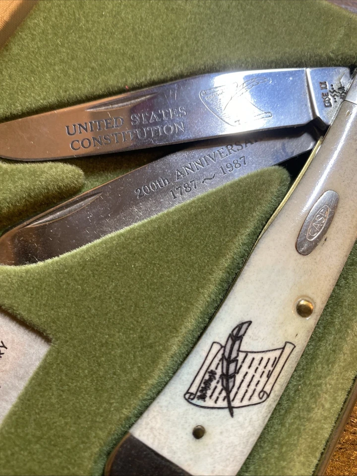 Cuchillo Trampero Case XX 1987 Celebrando el 200º BD de la Constitución (1787-1987) Foto 2 de 4