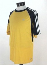 ADIDAS 3 Stripes VTG 90'S' Jersey Yellow/Blue Soccer Futbol Active Mens Medium M