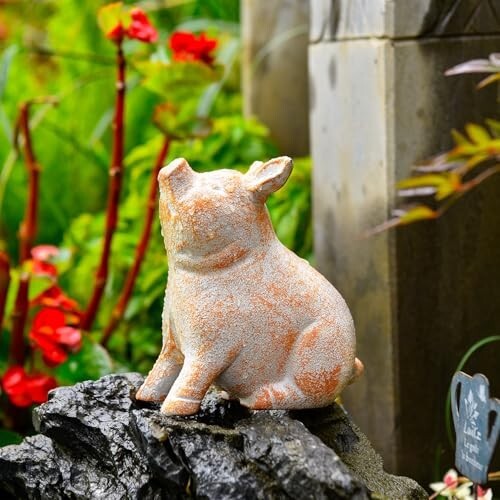 Sungmor Schwein Statue Gusseisen Tischplatte niedliche Ornamente Haus Garten Deko Figuren - Bild 14 von 28