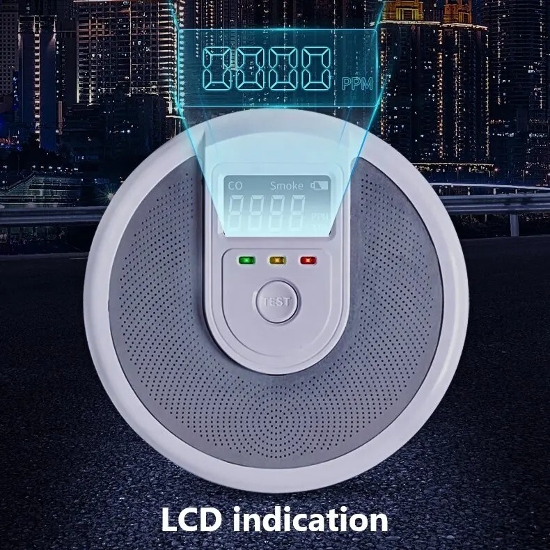 Smoke and Carbon Monoxide (CO) Detector 10-Years Fire Alarms with Voice Speaker