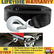 10000lb Max Open Box Boat Trailer Premium Winch Strap Stainless Steel Hook