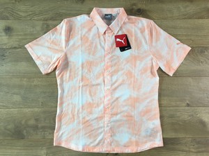 Puma Islands Palm Golf Polo Shirt Cantaloupe Orange SZ M ( 596378 01 ) NWT! | eBay