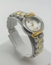 BLACK HILLS GOLD Ladies 12k Gold Stainless Dial Tri Color Leaf Watch NEW BATT