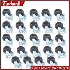 Findmall 24 Pack 2" Heavy Duty Swivel Caster Wheels With Top Plate Bearing New