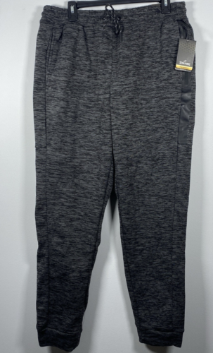 NWT Spalding Men's L Performance Joggers Pants Drawstring Gray Black Heather