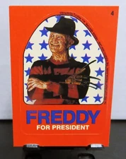 Freddy For President Nightmare On Elm Street 1984 Sticker Card Fright Night