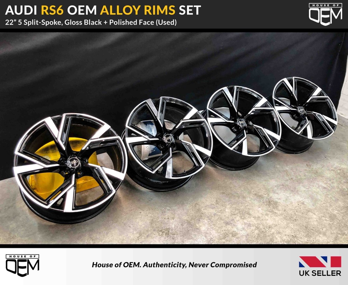 GENUINE OEM AUDI 22 X 10.5 RS6 2020 TRAPEZOIDIAL ALLOY WHEELS