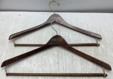 Lot of 2 Vintage Hilton Hotel suit coat wooden hanger