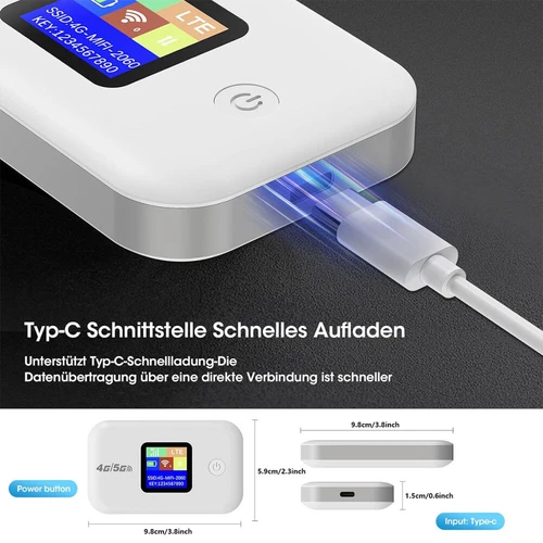4G LTE Tragbare Mobiler WLAN Router Hotspot 150 Mbit/s WLAN Modem SIM Karte - Bild 3 von 15