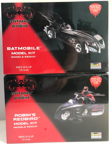 1997 Revell Batman & Robin Batmobile Redbird Model Kit Lot Monogram Sealed NIB - Picture 1 of 17