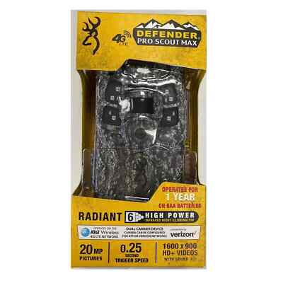 NEW Browning Trail Camera Defender Pro Scout MAX CELL Verizon AT&T Phone Text
