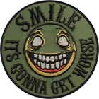 Heavy Metal Patch: SMILE - It's gonna get worse Iron On Biker Patch Rocker