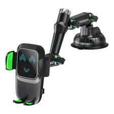 Air Vent Phone Mount Flexible Long Arm Dashboard Phone Holder Green Extra Long 