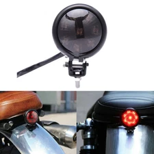 Smoke LED Rear Brake Stop Tail Red Light For Harley Davidson Bobber Chopper Cafe
