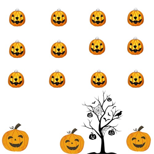 12 Stück Jack O Laterne Christbaumschmuck Herbst Halloween Ornament 2024 - Bild 4 von 6