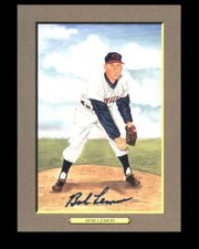 Bob Lemon Beckett BAS Signed Perez Steele Great Moments Postcard Autograph
