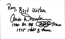 Anne Donovan Signed Index Card 3x5 Autographed ODU Basketball HOF 66335