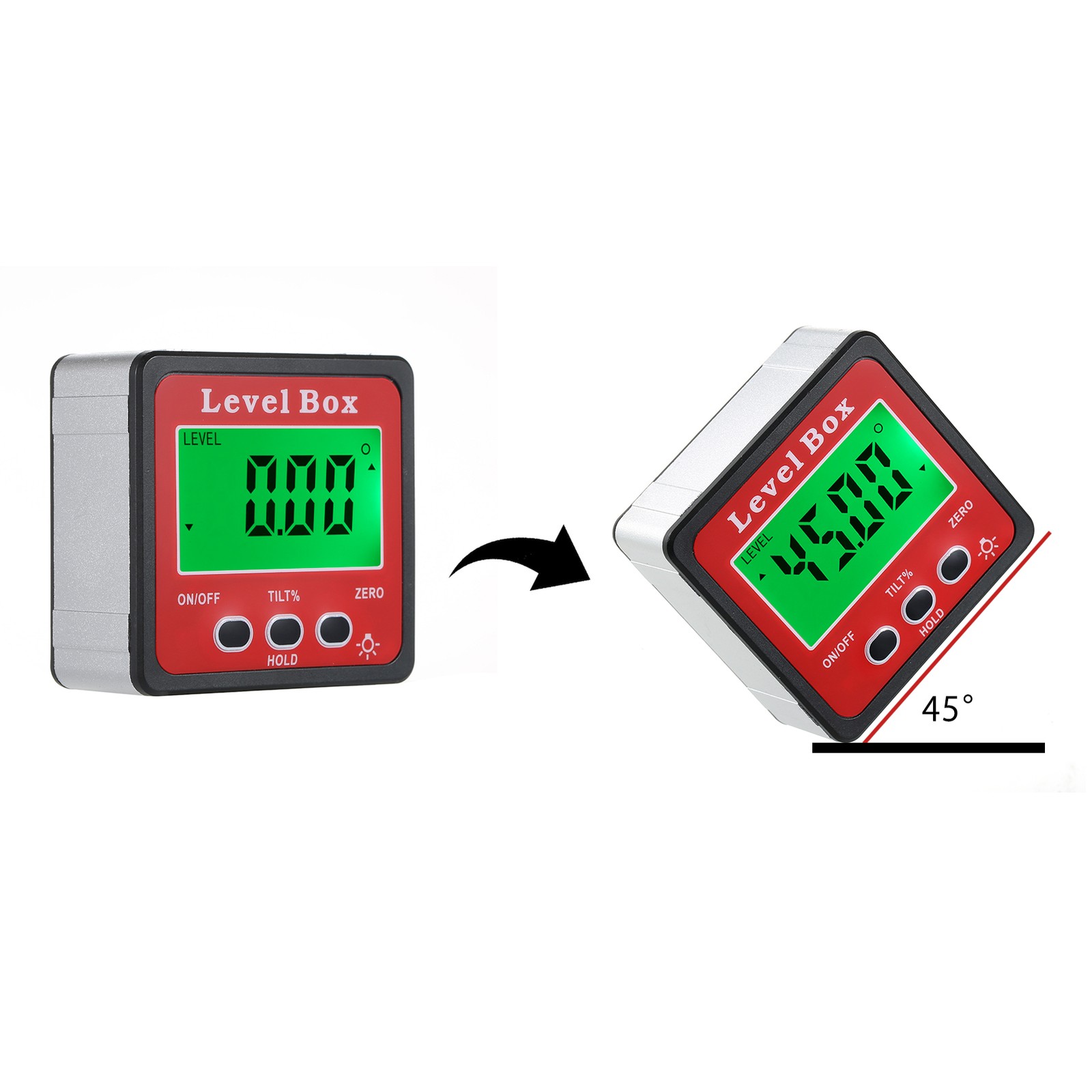 Magnetic Digital Level Angle Finder Inclinometer For Woodworking Car Repairing