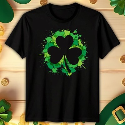 Herren Damen Splash lustiges St Patricks Day T-Shirt Tee Irish Paddys...