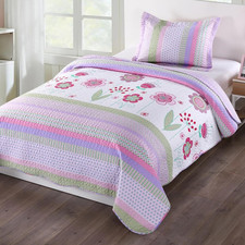 2 Piece Kids Bedspread Quilts Set Throw Blanket for Teens Girls Bed Printed Bedd