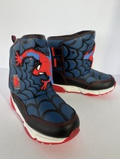 SPIDER MAN MARVEL LIGHT UP LITTLE BOYS SNOW BOOTS, SZ 11, NEW W/TAGS, RETAIL 49