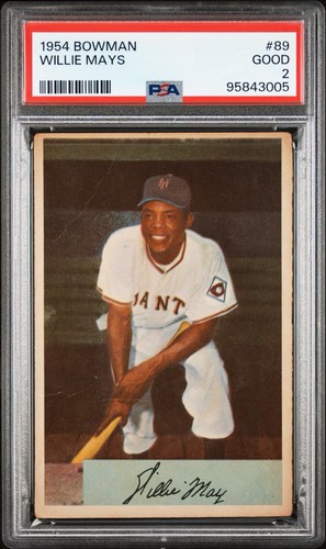 1954 Bowman Willie Mays #89 PSA 2