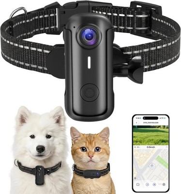 Cat Camera Collar with Phone APP & 1080P HD Video Record,XS-Size Pet POV Cam for