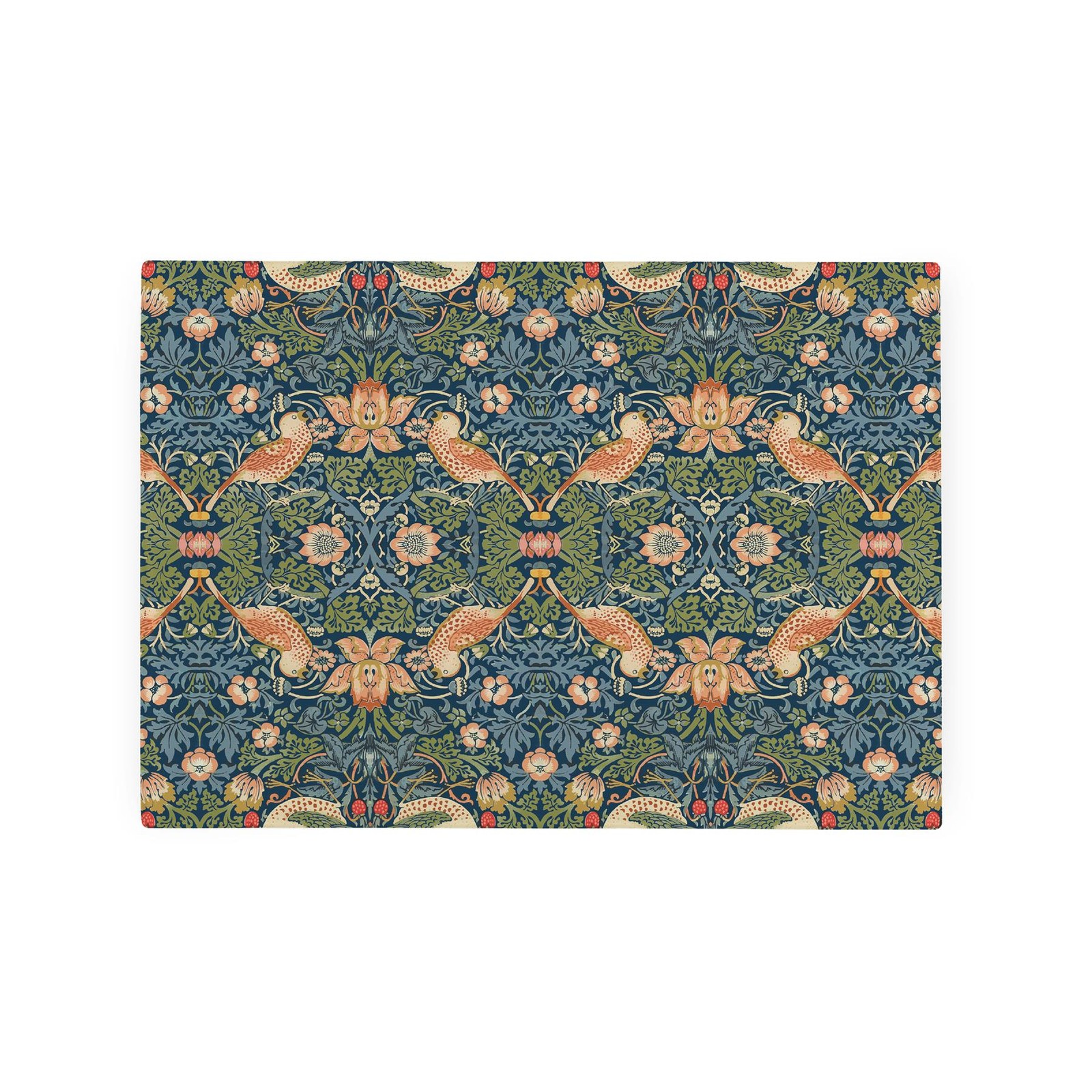 Blue Strawberry Thief Small Glass Worktop Saver - William Morris Artwork Gifts