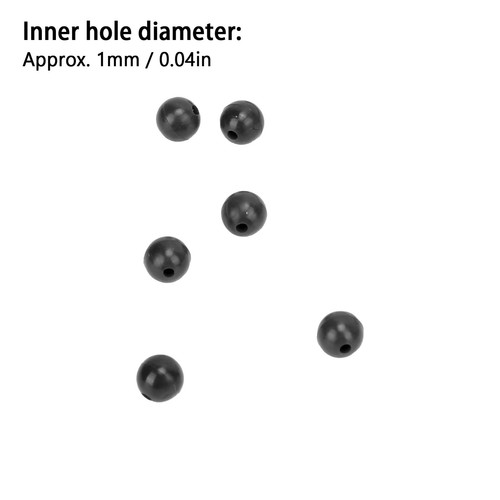 (Schwarz) 50 Stück 8mm Space Beans Set Silica Gel Angelschnur Stopper Kollis NS - Bild 22 von 24