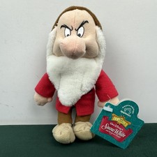 Disney Grumpy Dwarf Applause Beanbag Plush Snow White  Seven Dwarfs 6" VTG NWT