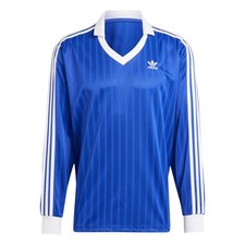 adidas ORIGINALS MENS ADICOLOR PIQUE FOOTBALL JERSEY T-SHIRT TEE TOP BLUE RETRO