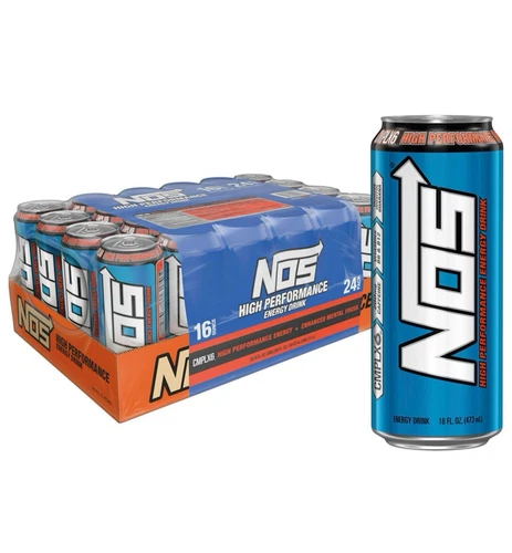 New- NOS Original High Performance Energy Drink, 16 fl.oz.  Pack of 24