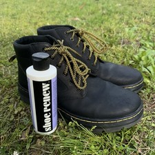 Dr Martens Air Wair Combat Black Leather Lace Up Boots Men's Size 11 US 10 UK