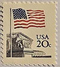 USA 1981, Flag Over Supreme Court, 20-Cents MINT, MNH Stamp, Sc-1894, FREE SHIP!