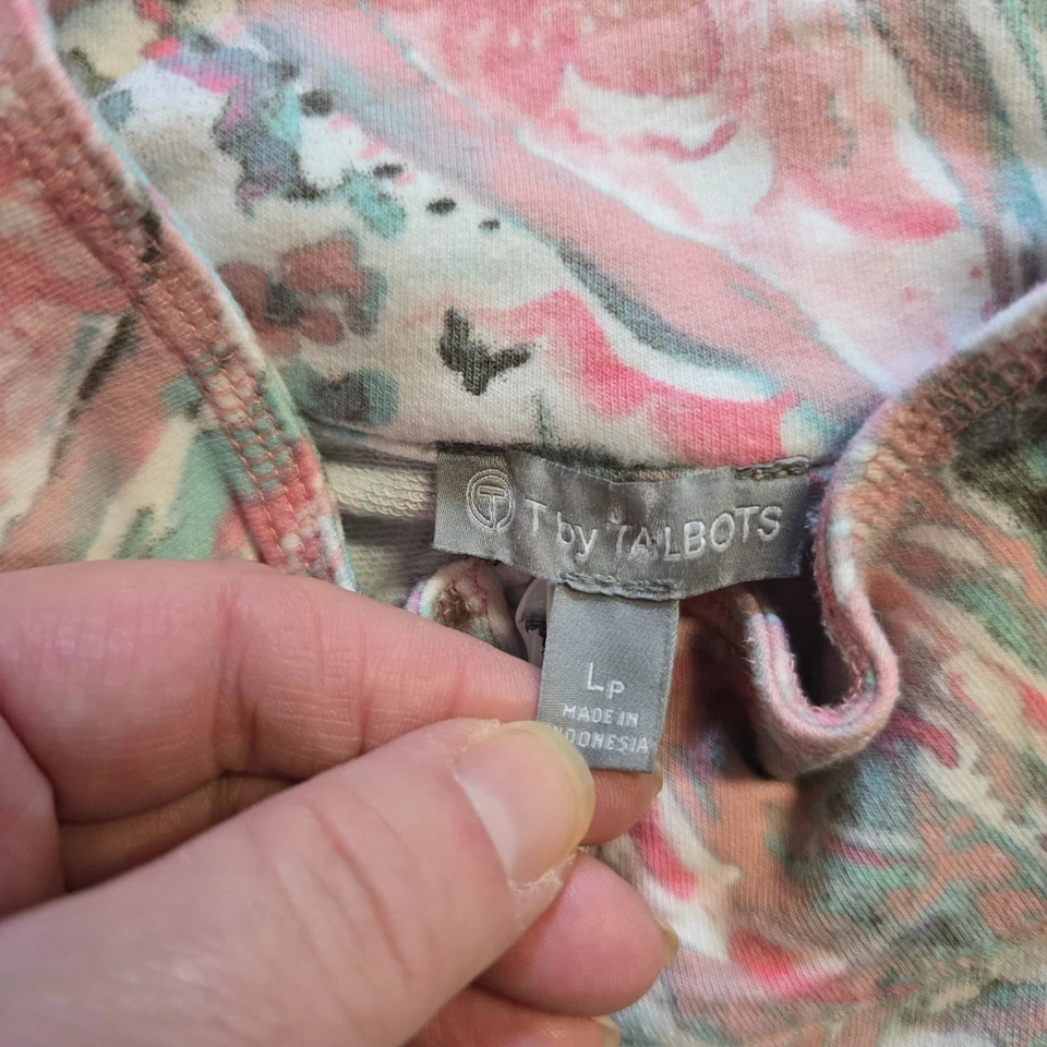 Suéter Talbots Mujer Grande Pequeño Rosa Cachemira 1/4 Cremallera Manga Larga Elastizado Foto 4 de 4