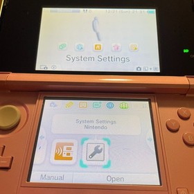 Nintendo 3DS Misty Pink Portable System Global Game Support 32GB SD Stylus