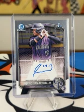 2025 Bowman Chrome Cristian Arguelles Auto 1st Bowman Rockies OF