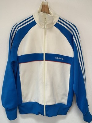 adidas Originals Men's M Blue/White Full Zip Track Jacket w/ Pockets