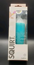 Boon SQUIRT Soft Silicone Baby Feeding Dispensing Spoon Blue 3oz 89ml oz NiB