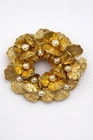 Vintage Miriam Haskell Brooch Faux Pearl Rhinestone Gold Tone Pin
