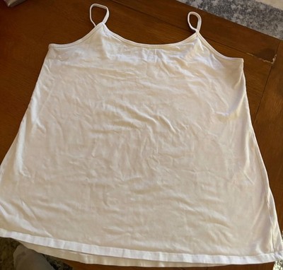 Torrid White Cami Tank Top Size 4 (4X) Adjustable Strap Layering Basic Plus Size