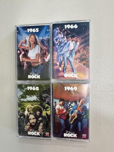 Time-Life Presents: Classic Rock 1960's ( Cassette Tape) Lot Of 4