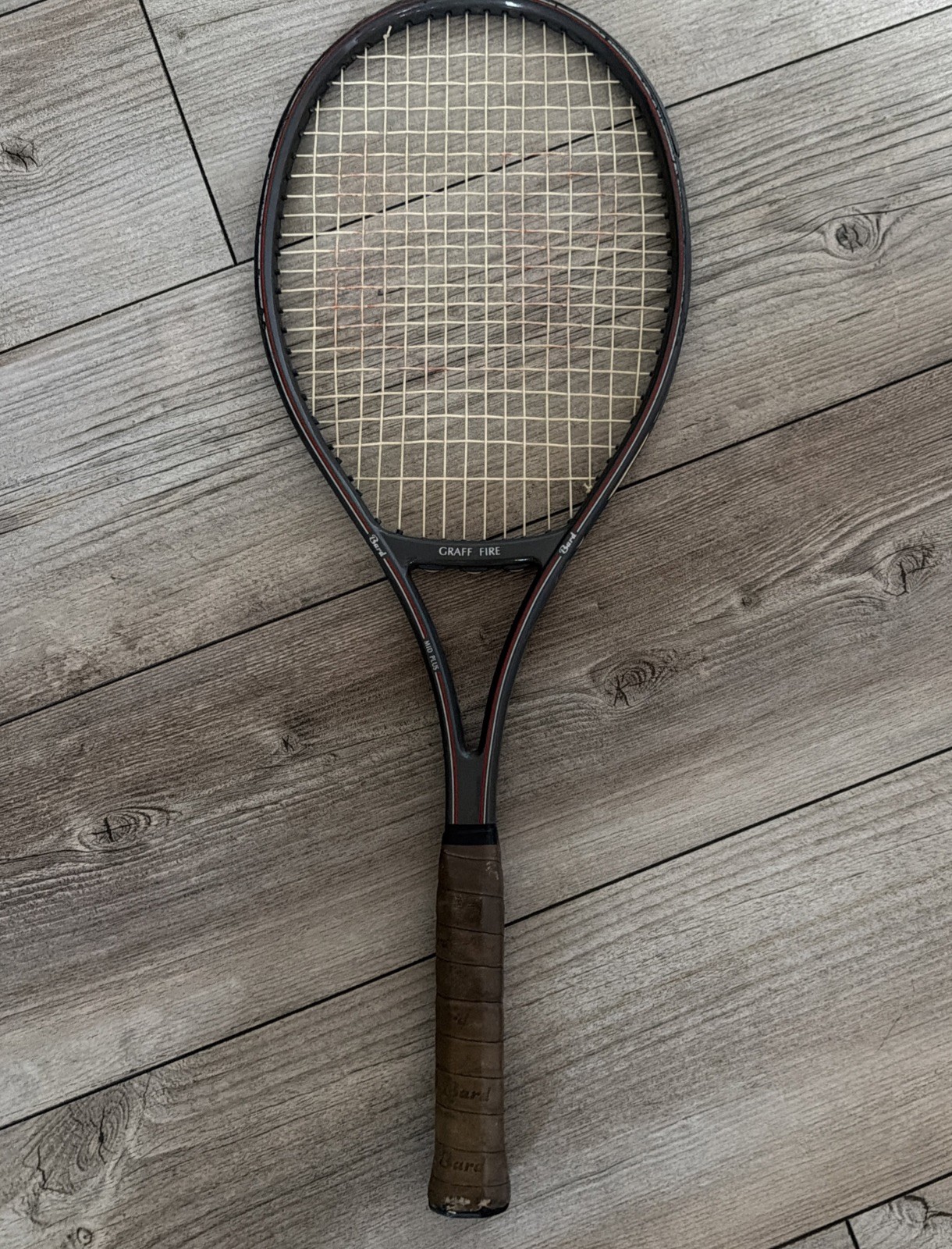 Vintage Bard Graff Fire Mid Plus Graphite Composite Tennis R