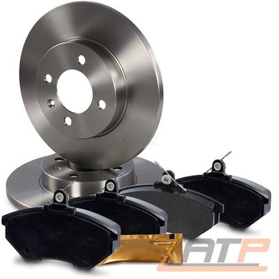 BREMSSCHEIBEN VOLL Ø256 + BREMSBELÄGE VORNE FÜR VW CADDY 2 BJ 95-96 GOLF 3 1H