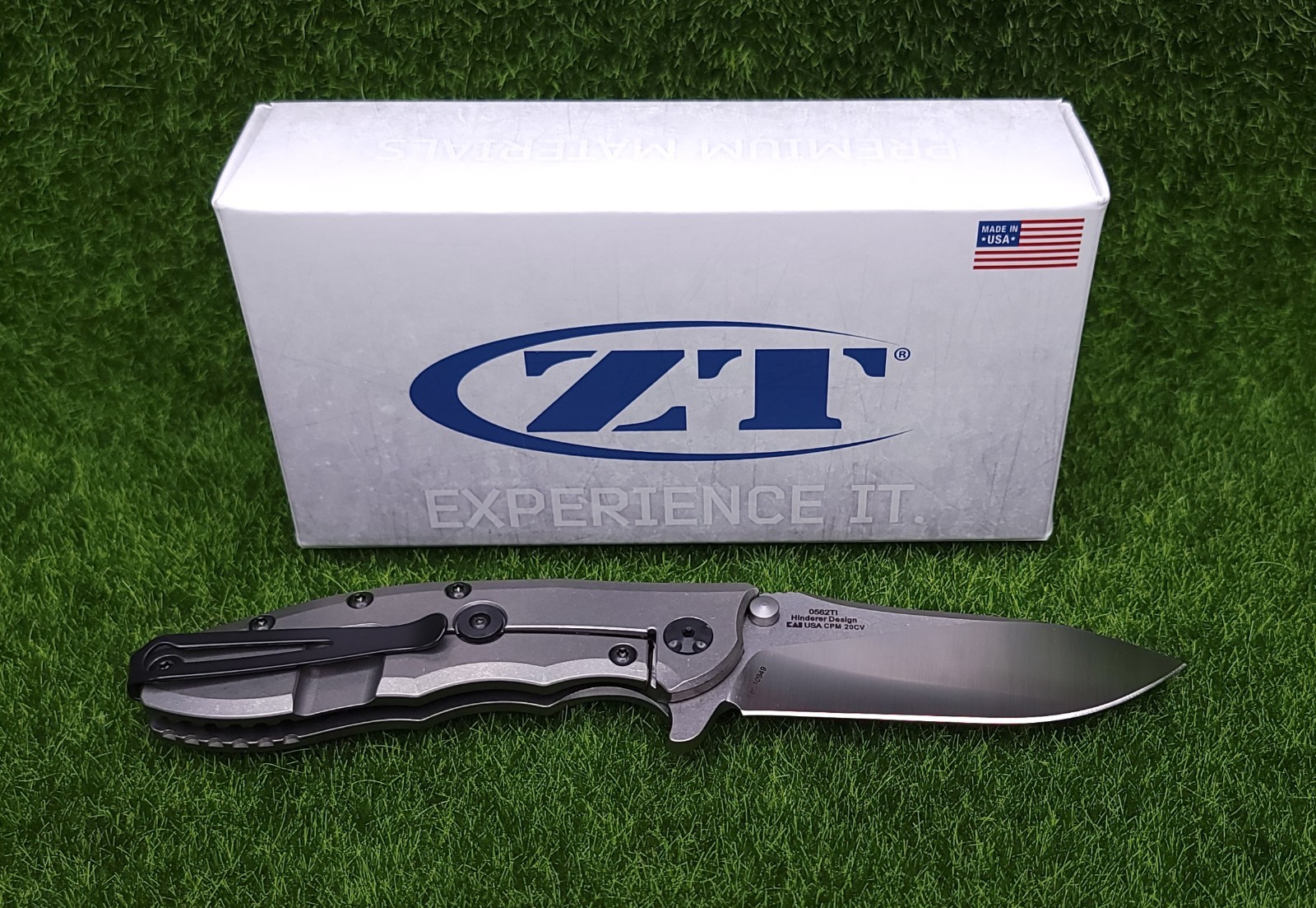 Zero Tolerance Rick Hinderer CPM 20CV 3.5" Folding Knife Titanium Handle #0562TI