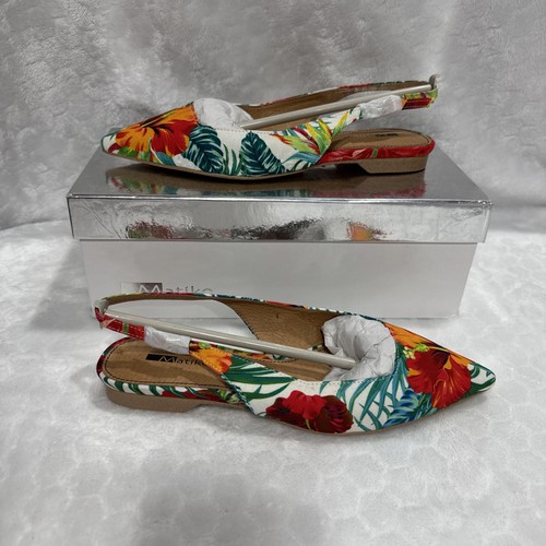 Scarpe basse a punta Matiko stampa hawaiana slingback US 5,5-6 (EU 36) - Foto 10 di 11