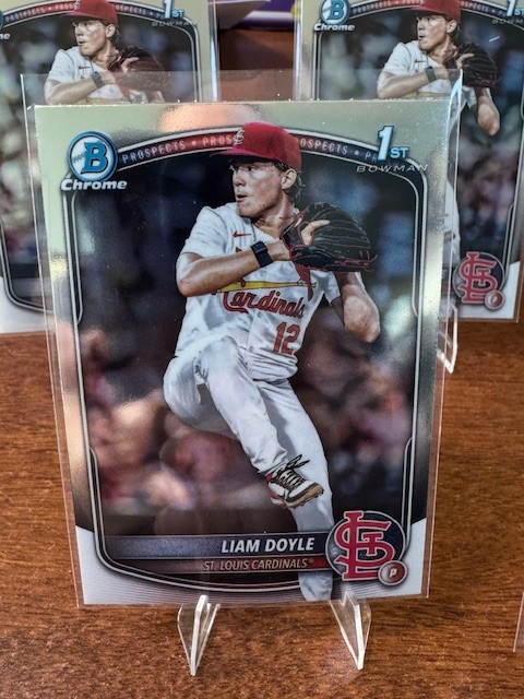 2025 Bowman Draft Liam Doyle Chrome 1st Prospect #BDC-12 Cardinals
