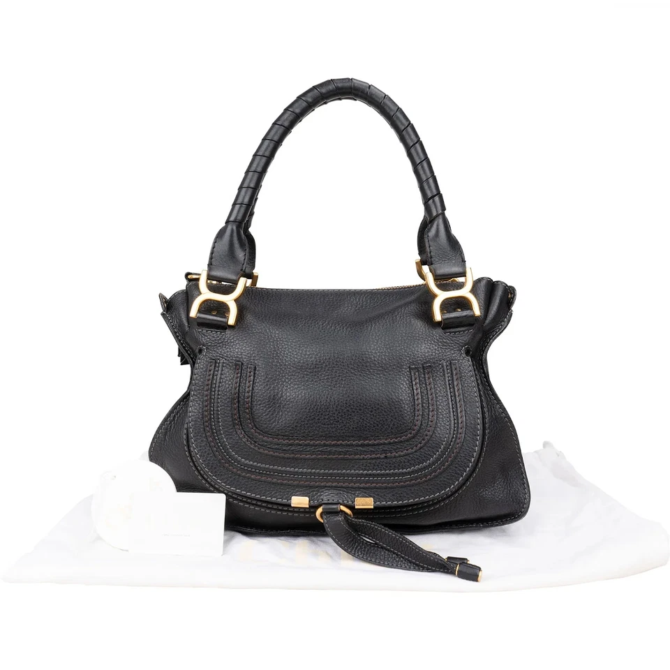 Chloé Grained Calfskin Leather Medium Marcie Satchel Handbag Tasche - Bild 2 von 4