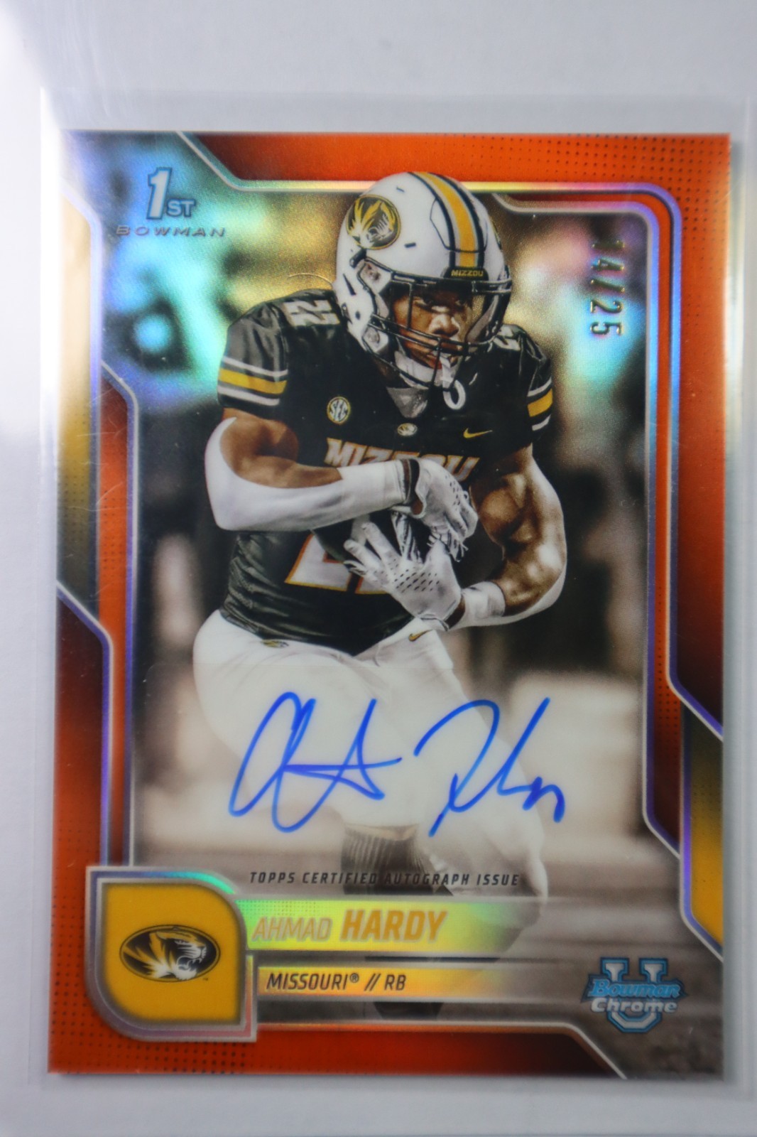 2025 Bowman University Chrome Ahmad Hardy Auto #BCA-AHA Orange /25