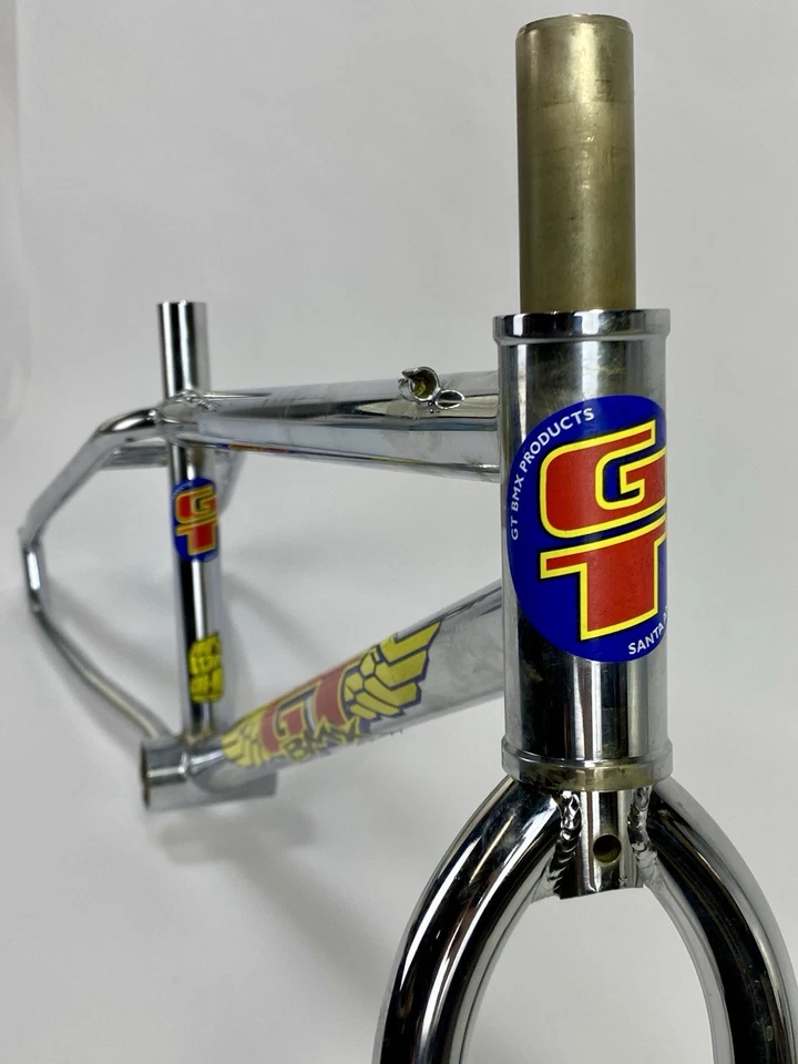Juego de cuadro de carrera GT Mach One Mini Jr 1997 Old Mid School BMX cromado años 90 original Foto 4 de 4